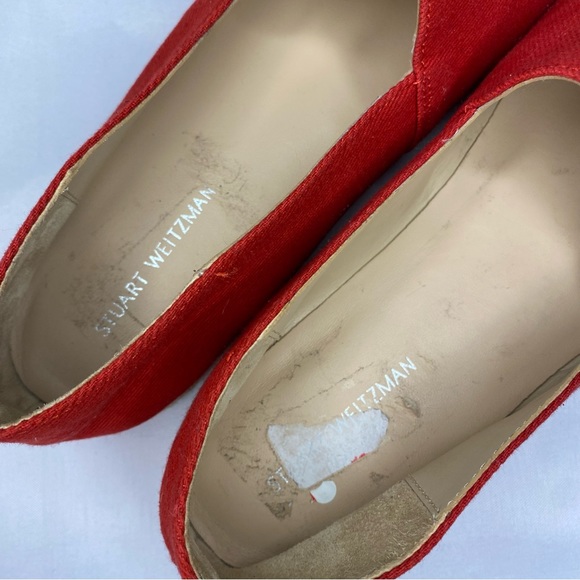 Stuart Weitzman Mykonos Twill Espadrilles In Red Size 6 - Picture 14 of 14